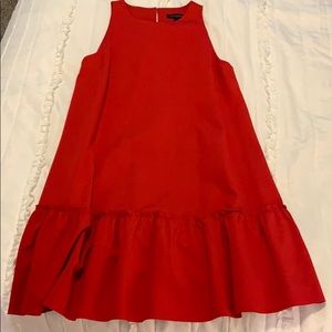Red sleeveless dress